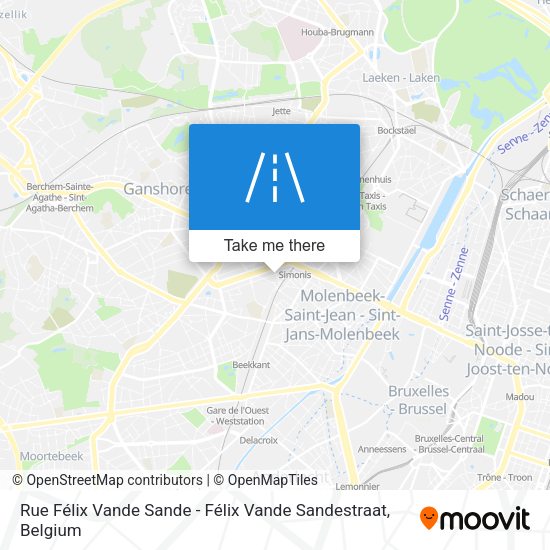 Rue Félix Vande Sande - Félix Vande Sandestraat map