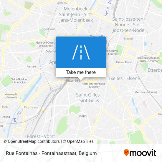Rue Fontainas - Fontainasstraat plan