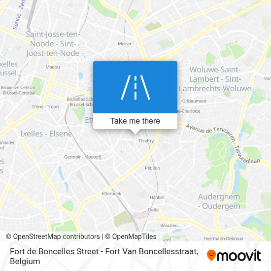 Fort de Boncelles Street - Fort Van Boncellesstraat map