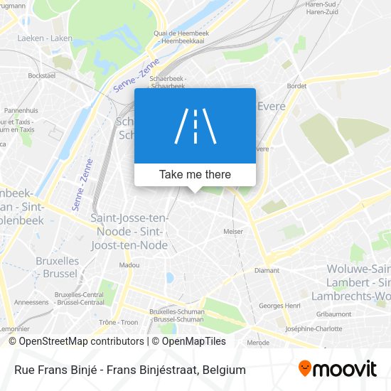 Rue Frans Binjé - Frans Binjéstraat plan