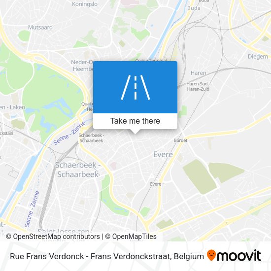 Rue Frans Verdonck - Frans Verdonckstraat plan