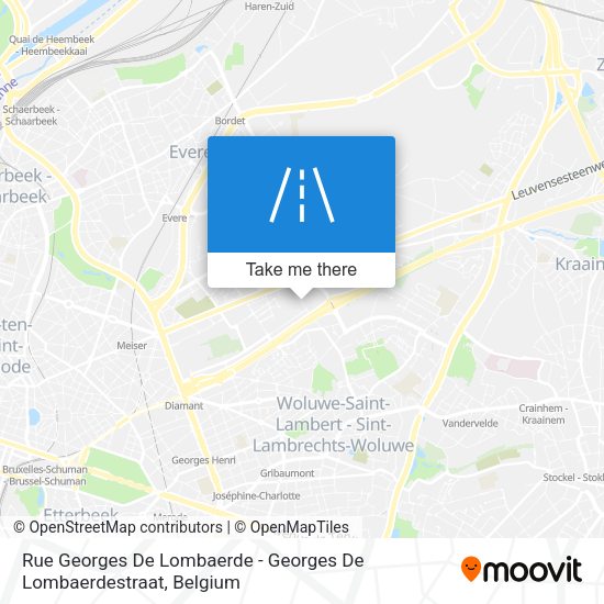 Rue Georges De Lombaerde - Georges De Lombaerdestraat map