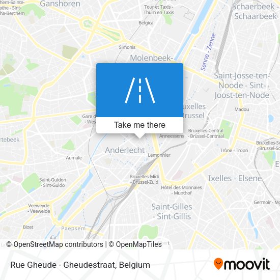 Rue Gheude - Gheudestraat map