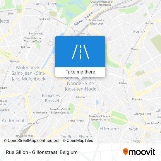 Rue Gillon - Gillonstraat map