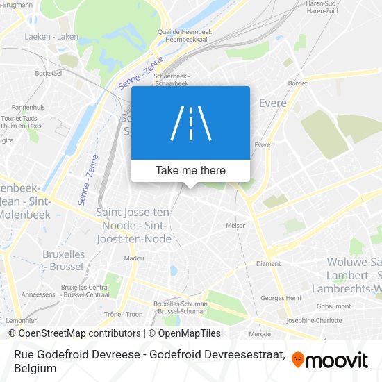 Rue Godefroid Devreese - Godefroid Devreesestraat map