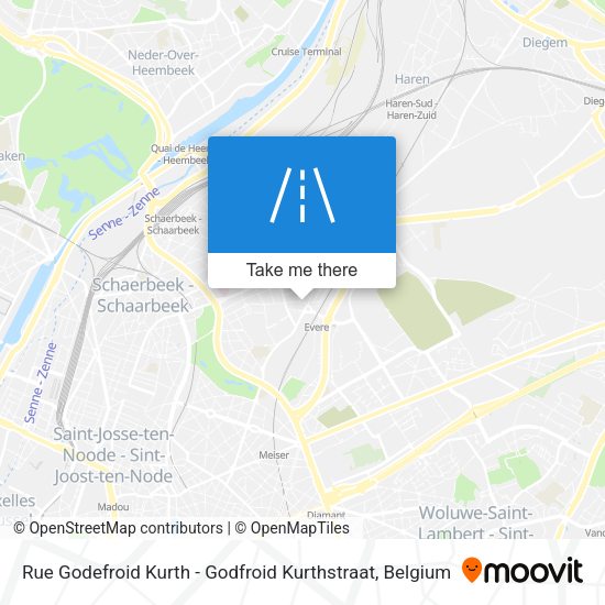 Rue Godefroid Kurth - Godfroid Kurthstraat plan