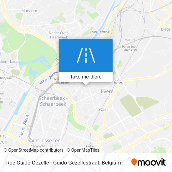 Rue Guido Gezelle - Guido Gezellestraat map
