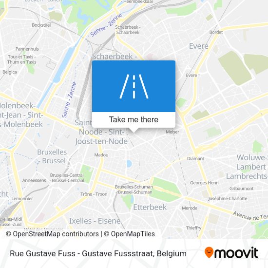 Rue Gustave Fuss - Gustave Fussstraat map