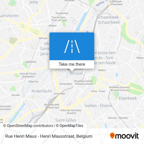 Rue Henri Maus - Henri Mausstraat plan