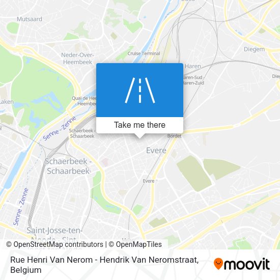 Rue Henri Van Nerom - Hendrik Van Neromstraat plan