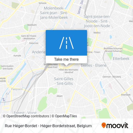 Rue Héger-Bordet - Héger-Bordetstraat map