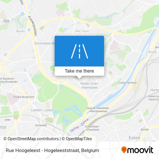 Rue Hoogeleest - Hogeleeststraat map