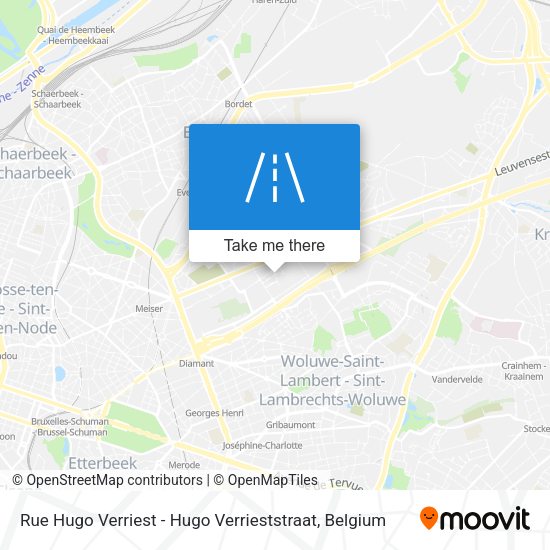 Rue Hugo Verriest - Hugo Verrieststraat map