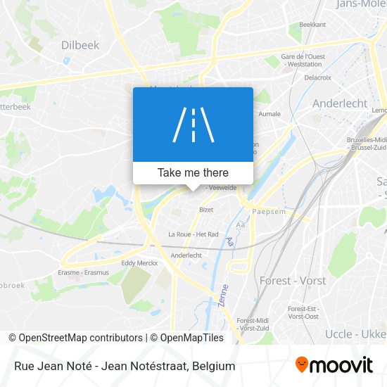 Rue Jean Noté - Jean Notéstraat map