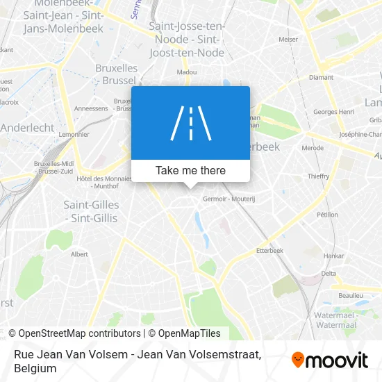 Jean Van Volsem Street - Jean Van Volsemstraat map