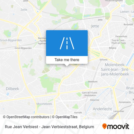 Rue Jean Verbiest - Jean Verbieststraat map
