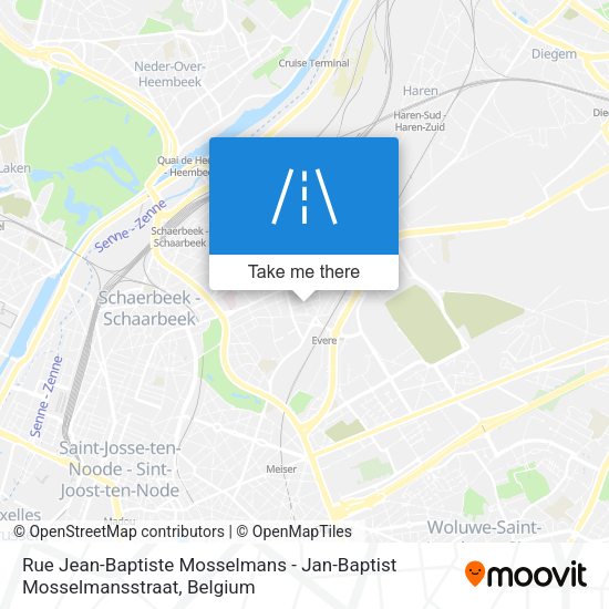 Rue Jean-Baptiste Mosselmans - Jan-Baptist Mosselmansstraat map