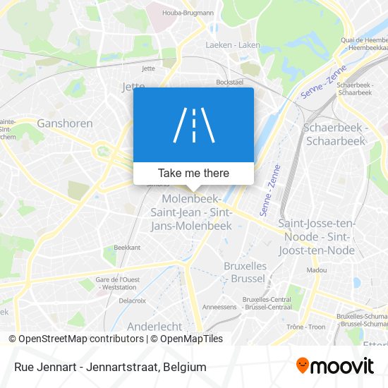 Rue Jennart - Jennartstraat map