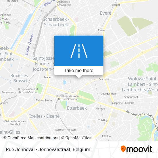 Rue Jenneval - Jennevalstraat map