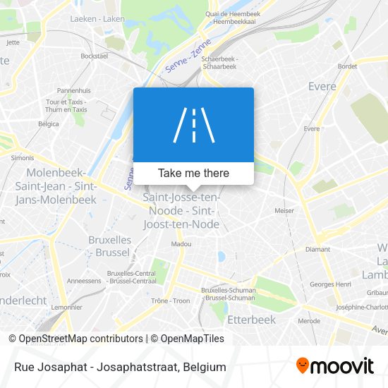 Rue Josaphat - Josaphatstraat map