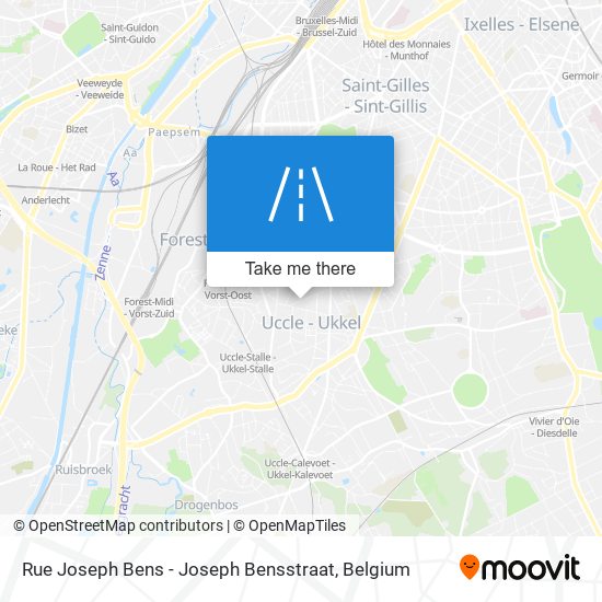 Rue Joseph Bens - Joseph Bensstraat map