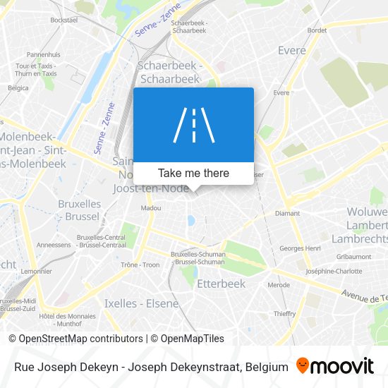 Rue Joseph Dekeyn - Joseph Dekeynstraat plan