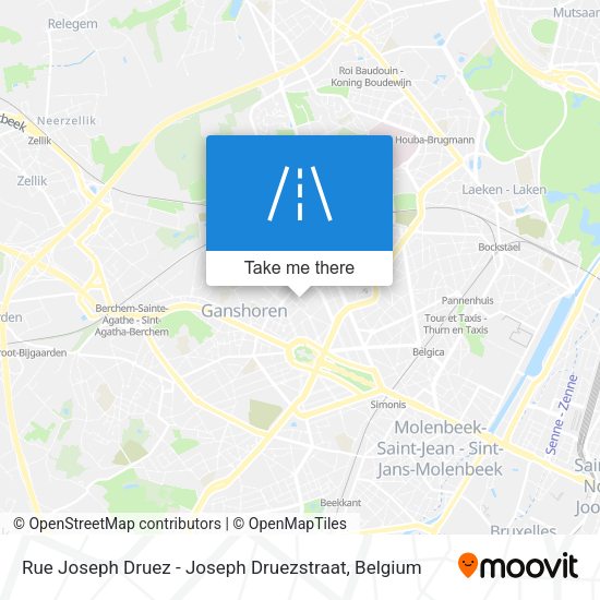 Rue Joseph Druez - Joseph Druezstraat plan