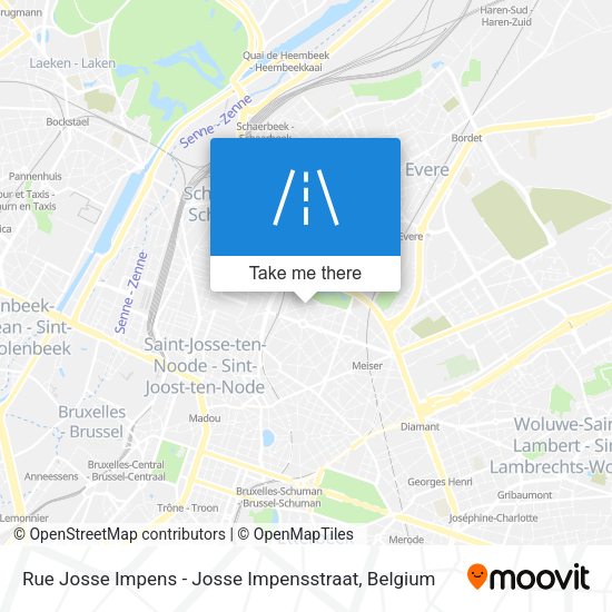 Rue Josse Impens - Josse Impensstraat plan