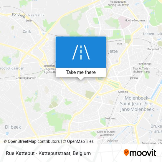 Rue Katteput - Katteputstraat plan