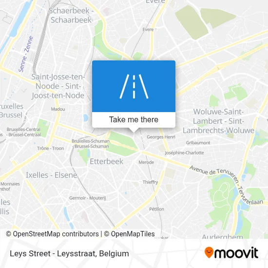 Leys Street - Leysstraat map