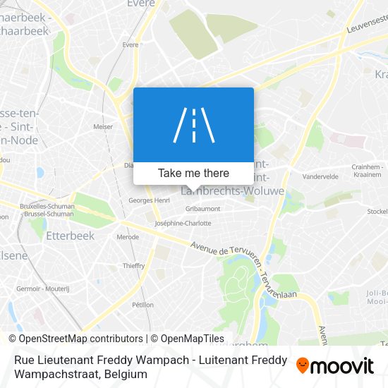 Rue Lieutenant Freddy Wampach - Luitenant Freddy Wampachstraat plan