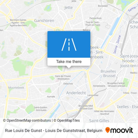 Rue Louis De Gunst - Louis De Gunststraat plan
