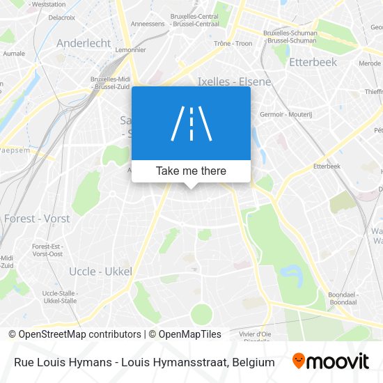 Rue Louis Hymans - Louis Hymansstraat plan