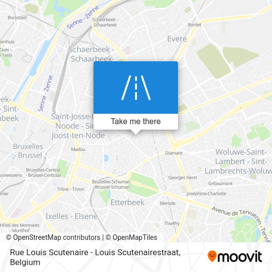 Rue Louis Scutenaire - Louis Scutenairestraat plan