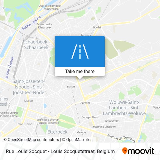 Rue Louis Socquet - Louis Socquetstraat plan