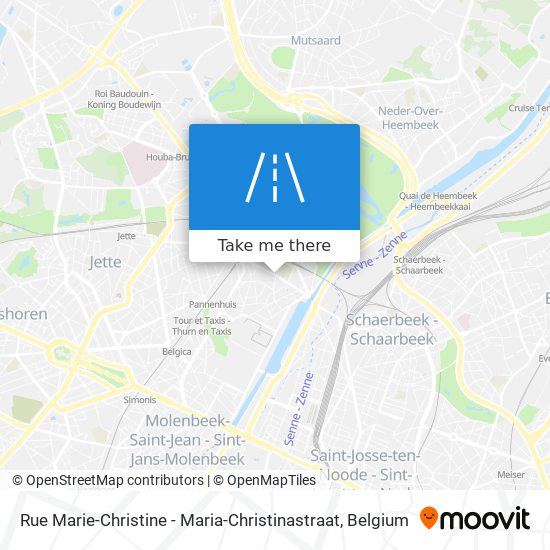 Rue Marie-Christine - Maria-Christinastraat map