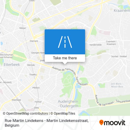 Rue Martin Lindekens - Martin Lindekensstraat map