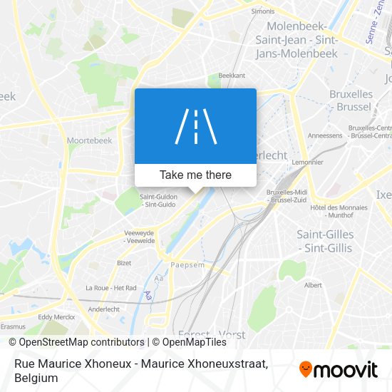 Rue Maurice Xhoneux - Maurice Xhoneuxstraat plan