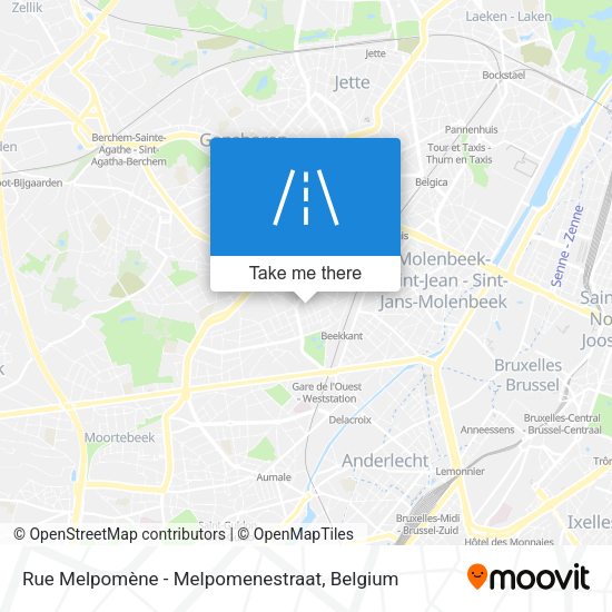 Rue Melpomène - Melpomenestraat plan