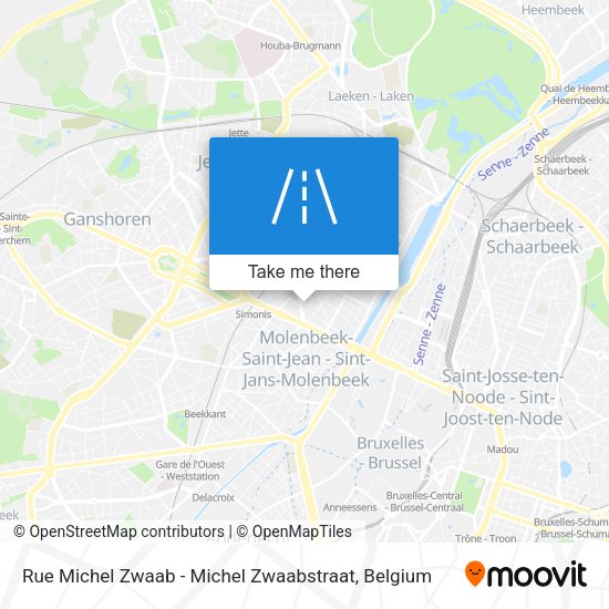 Rue Michel Zwaab - Michel Zwaabstraat map