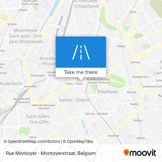 Rue Montoyer - Montoyerstraat map