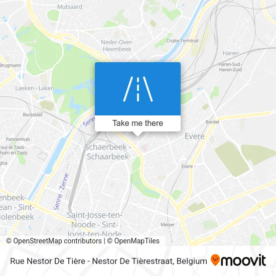 Rue Nestor De Tière - Nestor De Tièrestraat map
