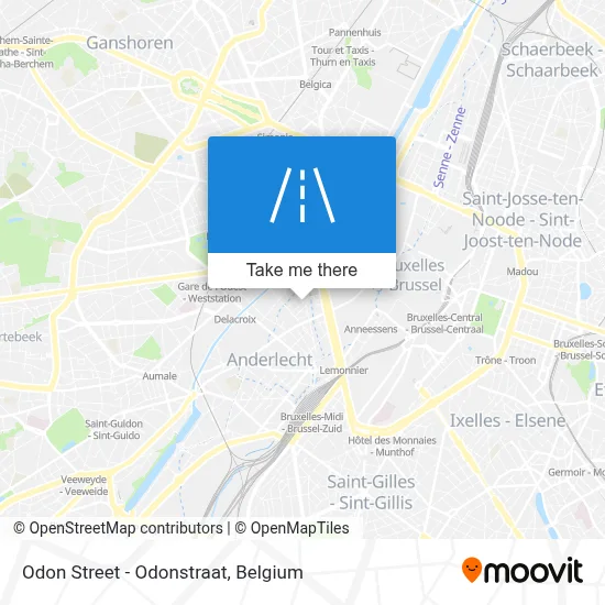 Odon Street - Odonstraat map