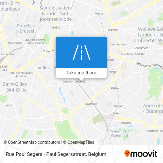Rue Paul Segers - Paul Segersstraat map