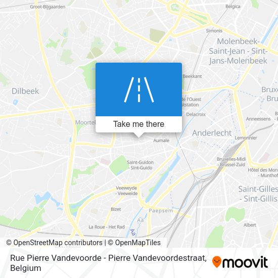 Rue Pierre Vandevoorde - Pierre Vandevoordestraat map