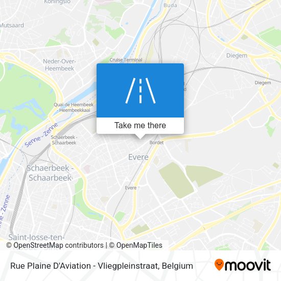 Rue Plaine D'Aviation - Vliegpleinstraat plan