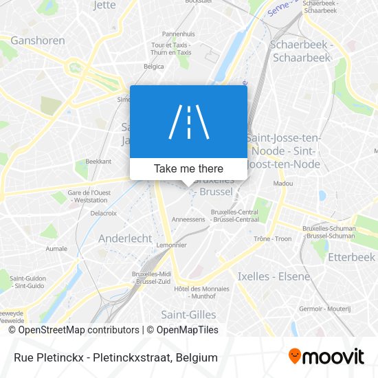 Rue Pletinckx - Pletinckxstraat map