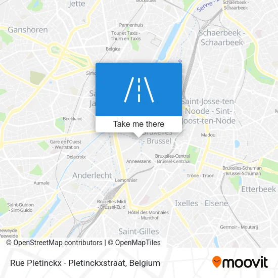 Rue Pletinckx - Pletinckxstraat map
