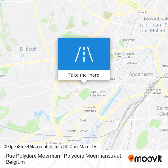 Rue Polydore Moerman - Polydore Moermanstraat plan