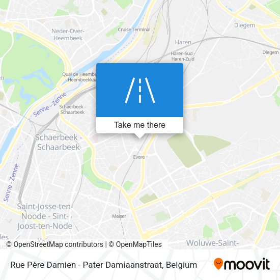 Rue Père Damien - Pater Damiaanstraat plan